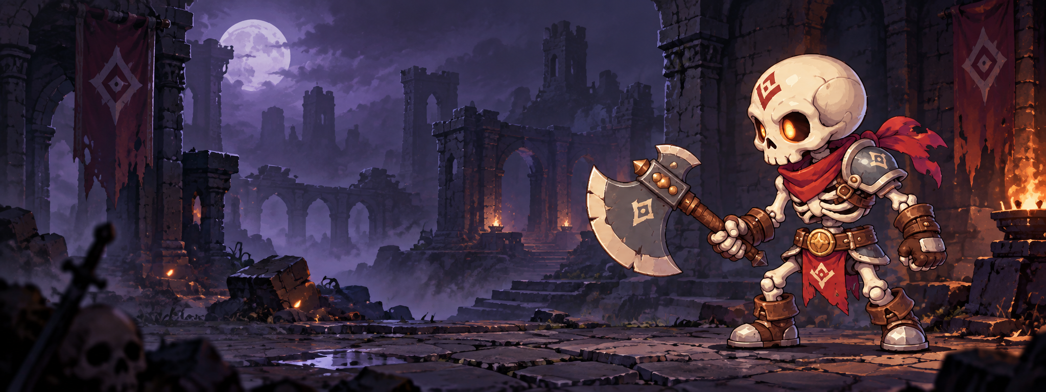 Title: Skeleton Axe – Animated Enemy Sprite Pack