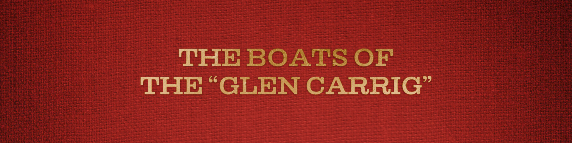 The Boats of the "Glen Carrig"