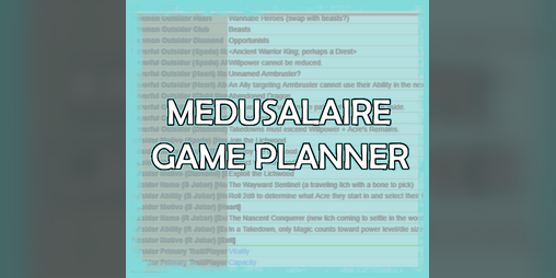 Cover image for Planning Sheet for Medusalaire