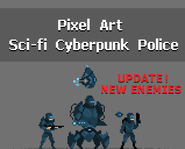 Pixel Art Cyberpunk Characters - thegameassetsmine