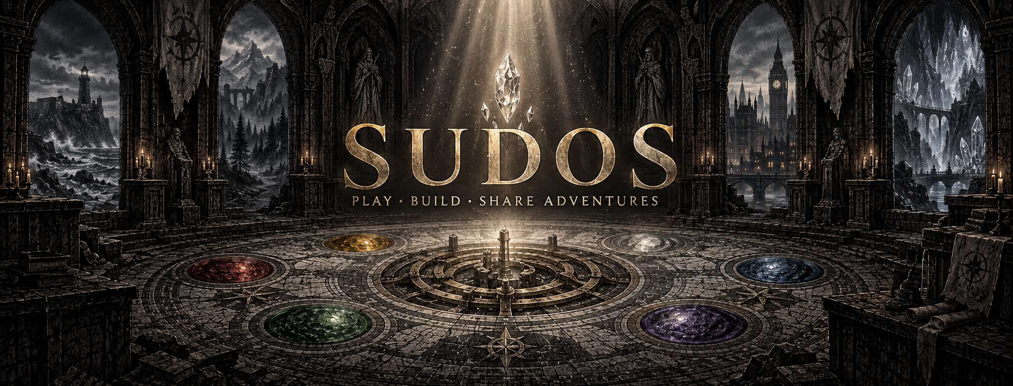 SUDOS — Illustrated Text Adventure Engine & World Builder