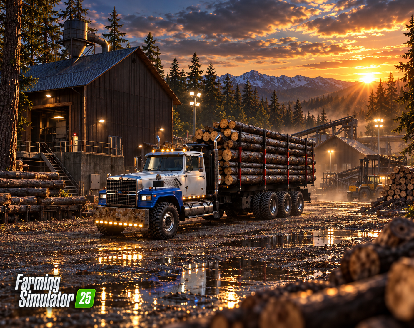 Cover image for FORD LTL9000 LOG TRUCK W/ PUP (updated 7/3)