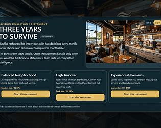 Three Years to Survive: Restaurant game screenshot