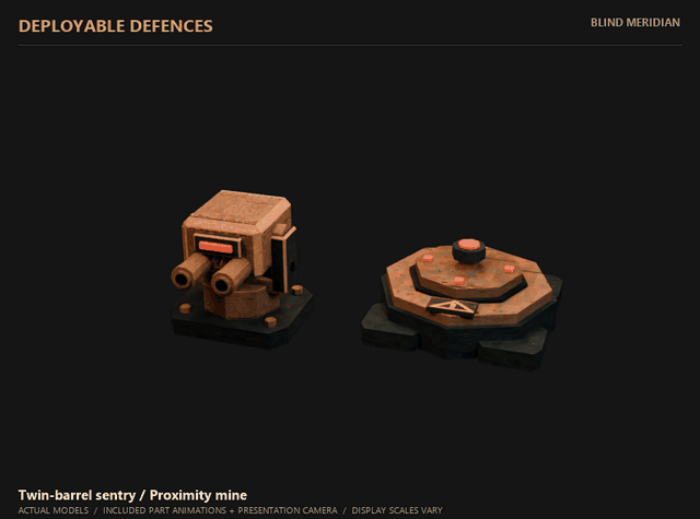 Animated deployable sentry and proximity mine