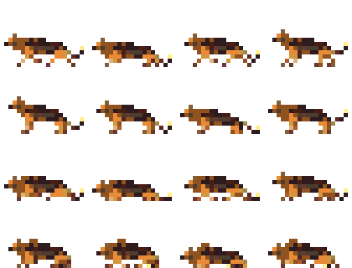 German Shepherd Low Res Sprite by Armored Mask