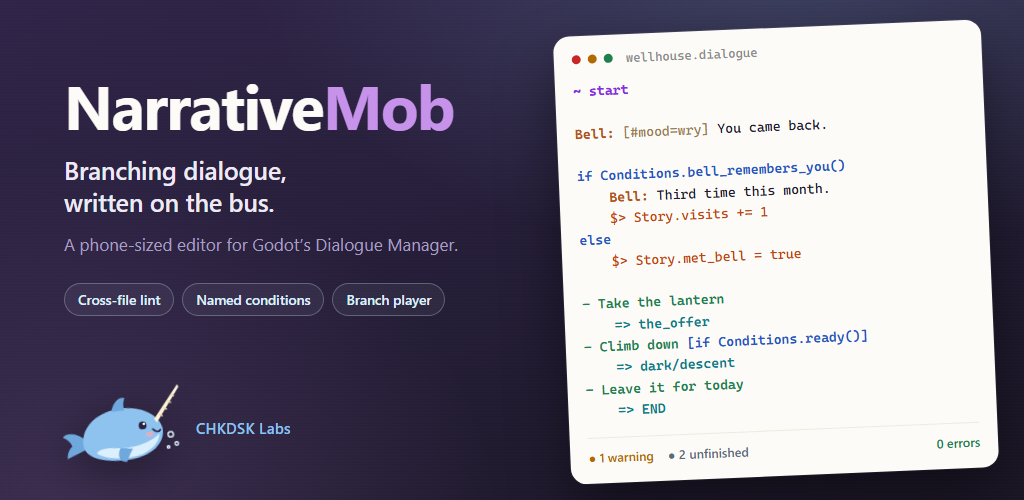 NarMob: Godot Mobile Dialog and Narrative Manager