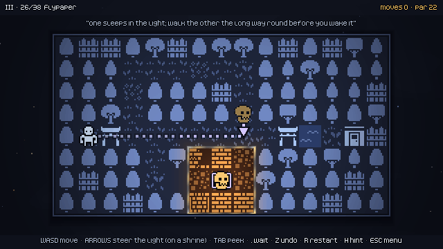 Two Worlds gameplay: steering the light so shades freeze and the drowned floor holds