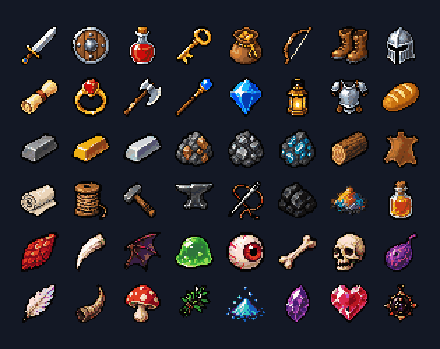 Fantasy RPG Item Icons Vol. 3 (AI-assisted) by furkan90x