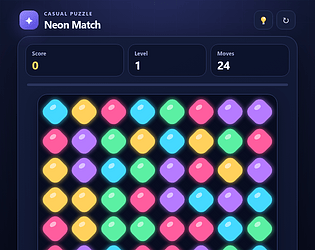 Neon Match game screenshot