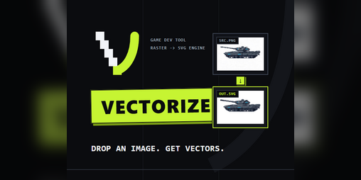 Cover image for VECTORIZER: Pixel in. Path out.