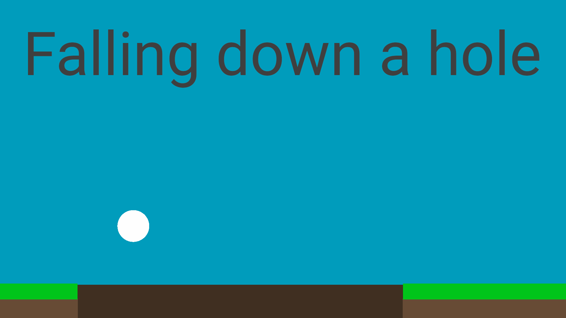 Cover image for Falling down a hole
