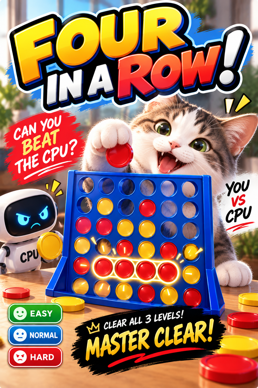 Cover image for FOUR IN A ROW!