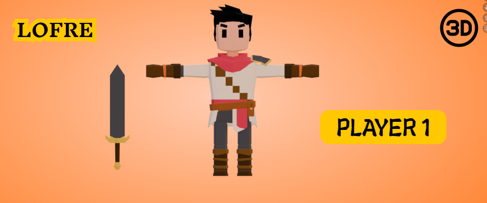 LOFRE: Player 1 – Free Low Poly Medieval RPG Character
