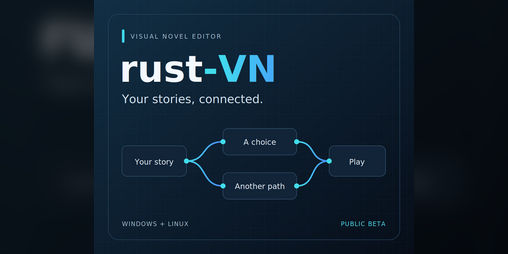 Cover image for rust-VN — Visual Novel Editor