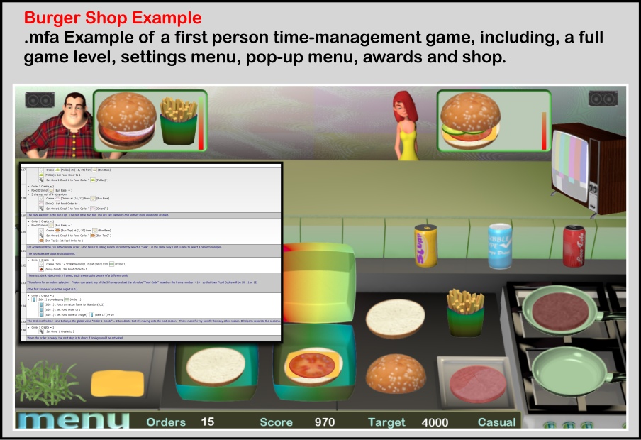 Burger Shop Example / Tutorial / Template - Release Announcements 
