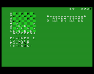 MSX Brazilian Checkers game screenshot