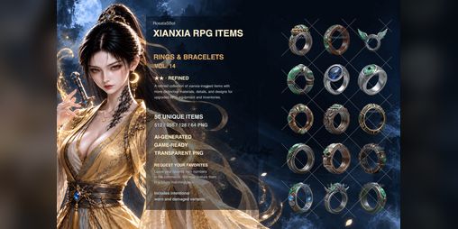 Cover image for Xianxia RPG Items - Rings & Bracelets Vol. 14