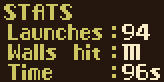 STATS: Launches: 94. Walls hit: 111. Time: 96s