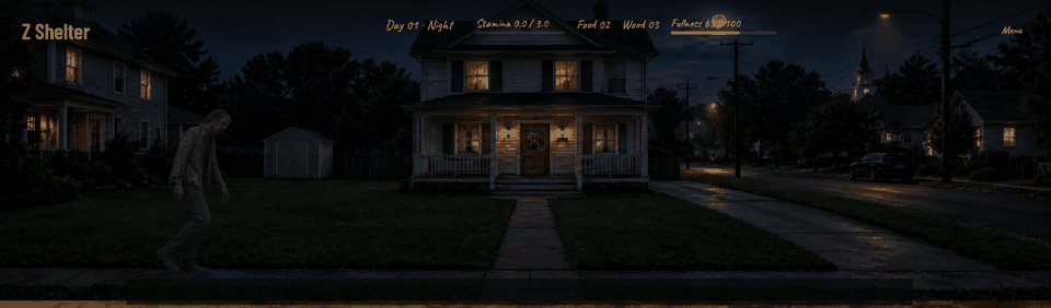 Z Shelter actual gameplay at night