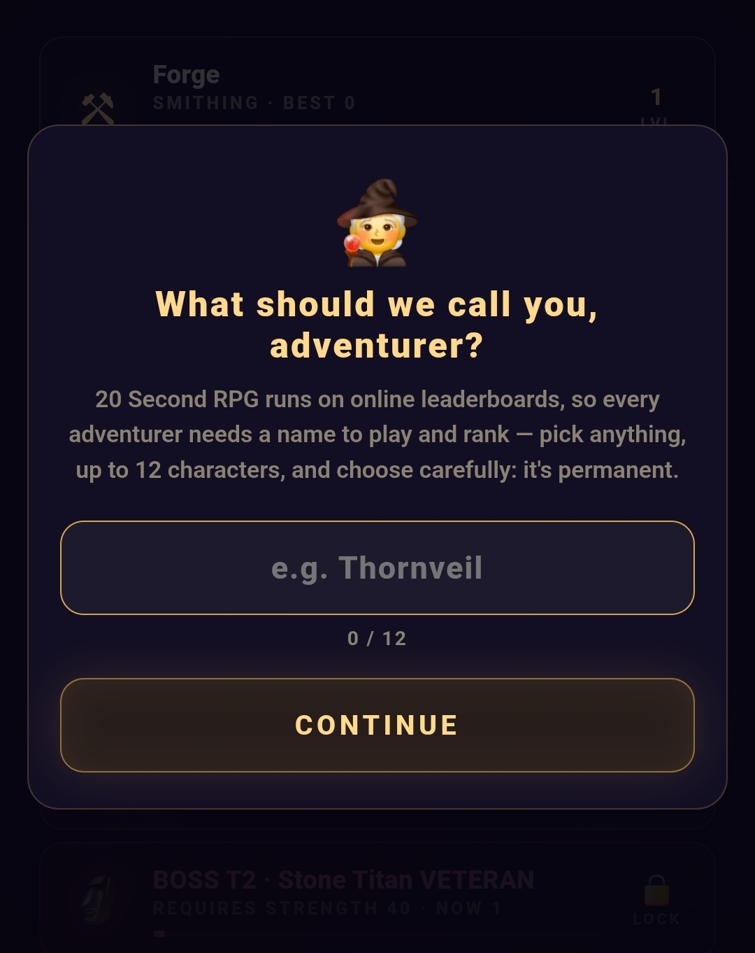 Cover image for 20 Second RPG