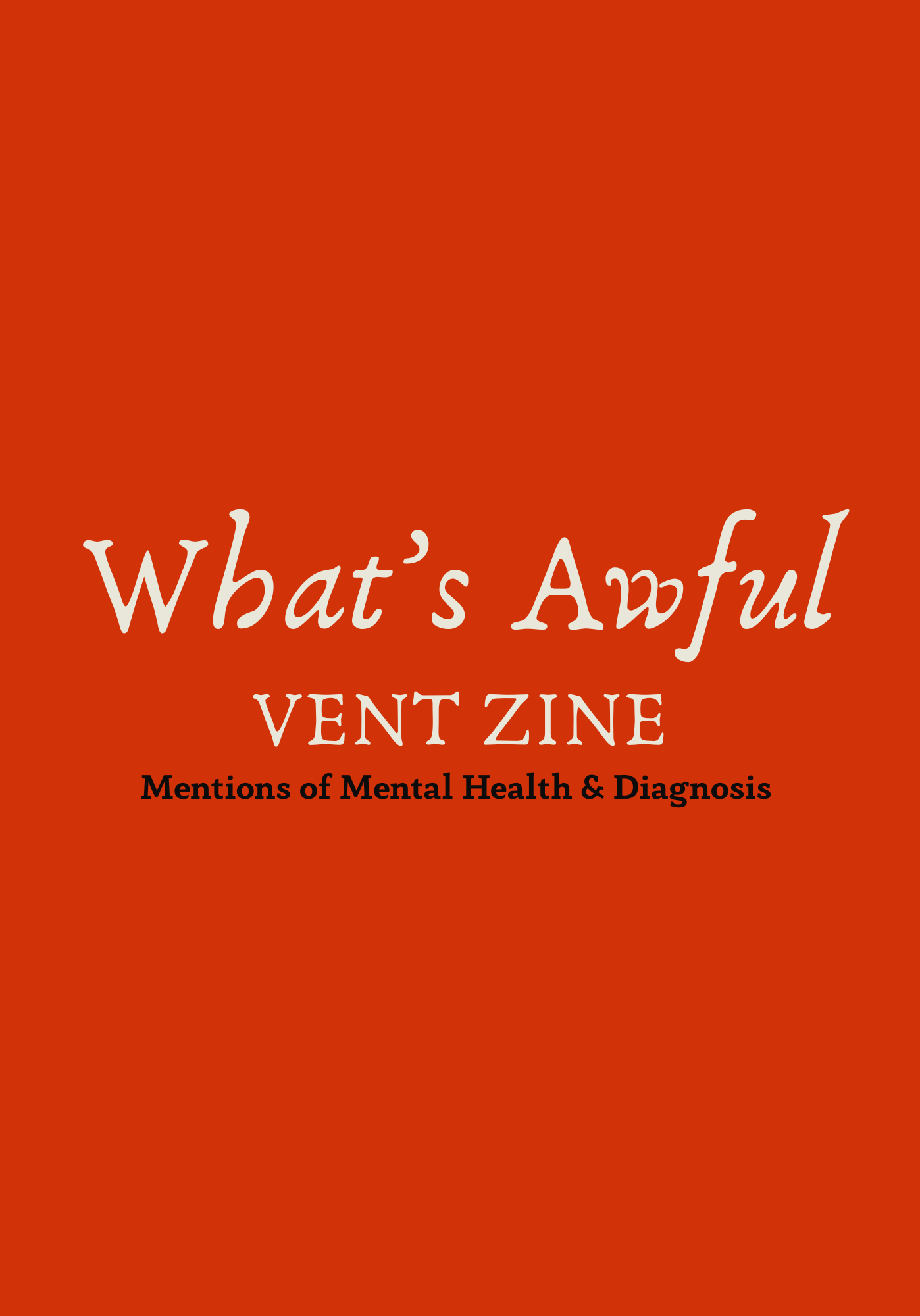 Cover image for What’s Awful? A zine
