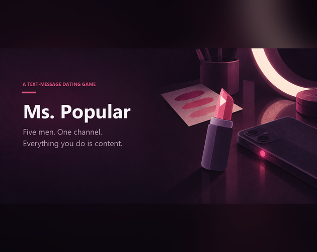 Cover image for Ms. Popular: Text Dating Sim