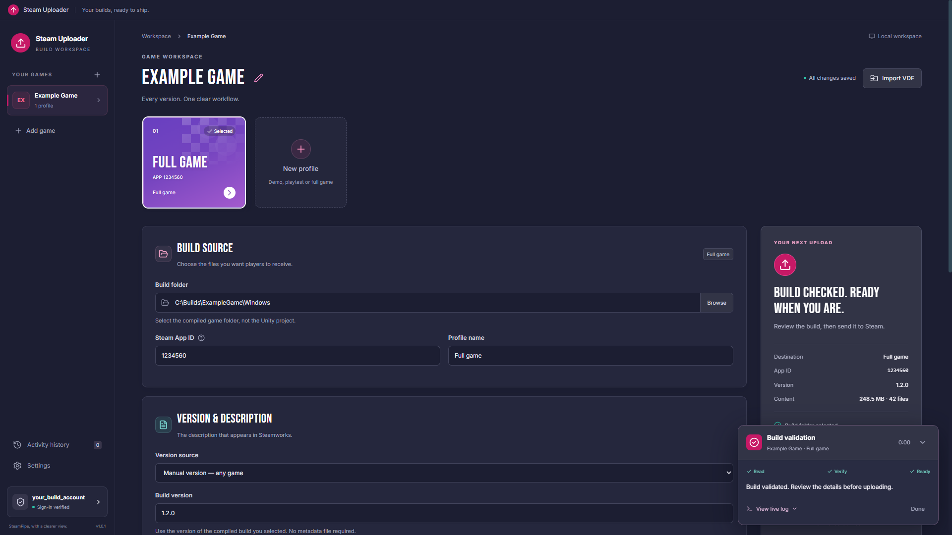 15. Local validation has finished; no upload has happened yet.