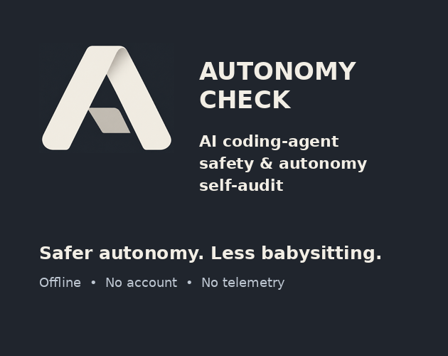 Cover image for AutonomyCheck — AI Coding Agent Self-Audit