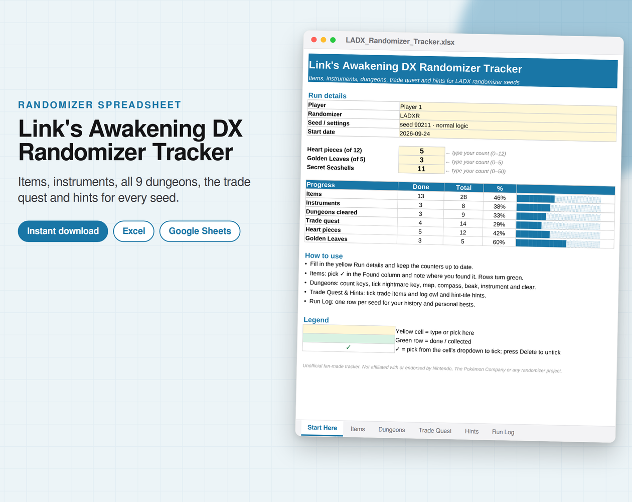 Cover image for Link's Awakening DX Randomizer Tracker