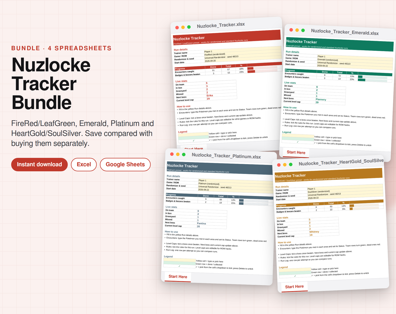 Cover image for Nuzlocke Tracker Bundle