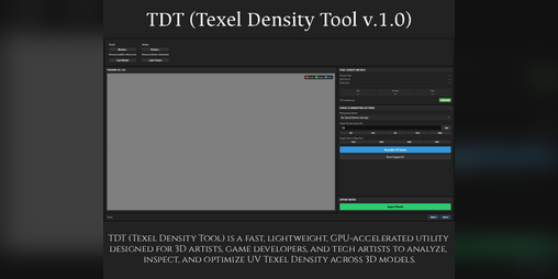 Cover image for TDT (Texel Density Tool v.1.0)
