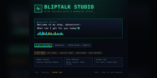 Cover image for BlipTalk Studio