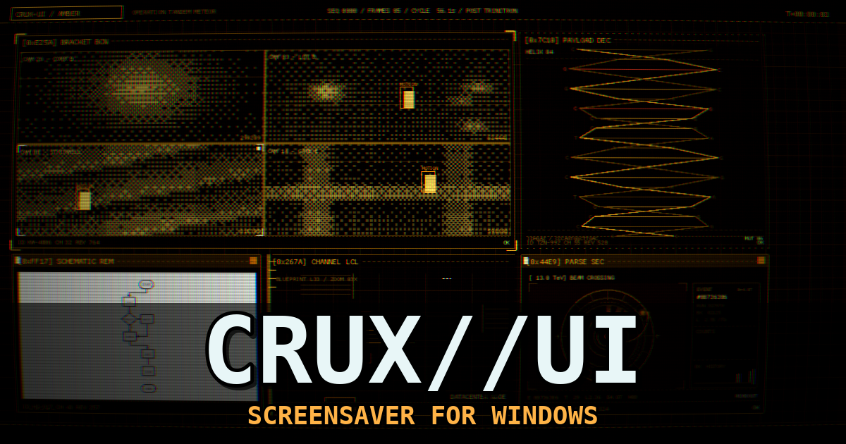 Cover image for CRUX//UI SCREENSAVER
