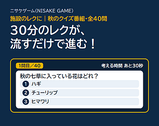 30分のレクが、流すだけで進む！ 高齢者のクイズ番組 game screenshot