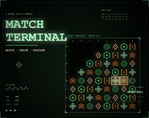 Cover image for Match Terminal: A Retro Sci-Fi Puzzle