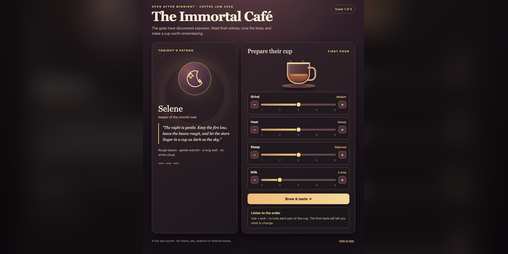 Cover image for The Immortal Café