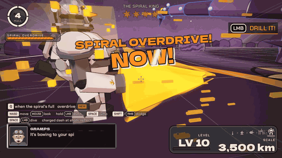 Spiral Overdrive against the Spiral King