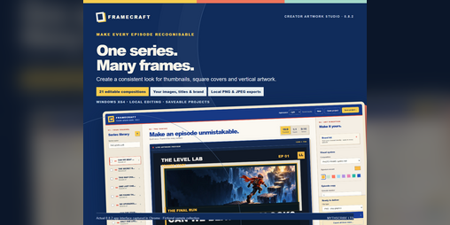 Cover image for Framecraft - Series Artwork Studio