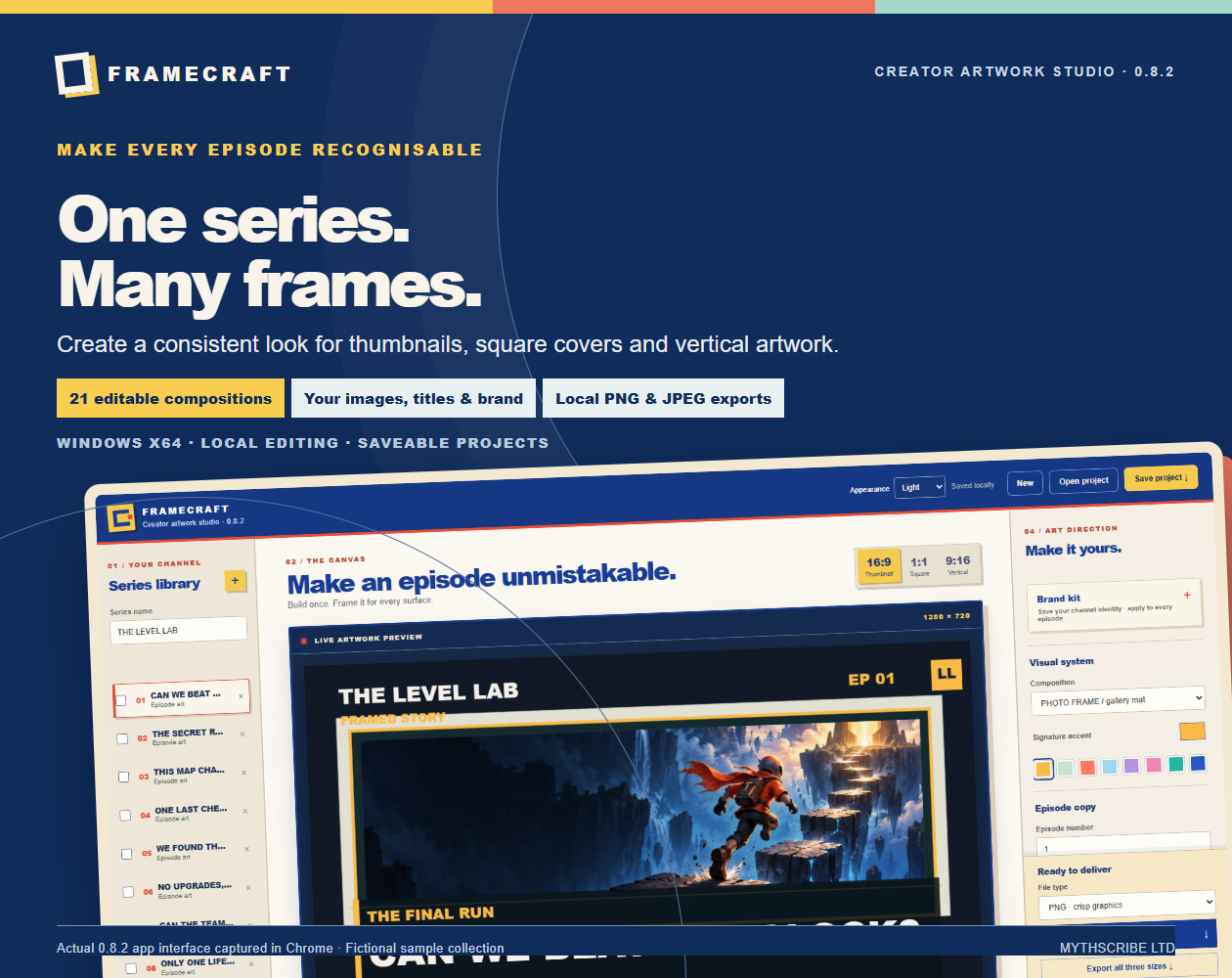 Cover image for Framecraft - Series Artwork Studio