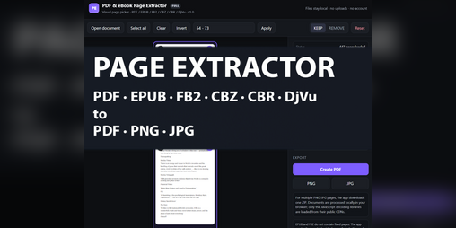 Cover image for PDF & eBook Page Extractor