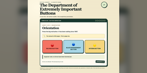 Cover image for The Department of Extremely Important Buttons