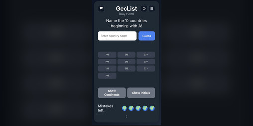 Cover image for GeoList