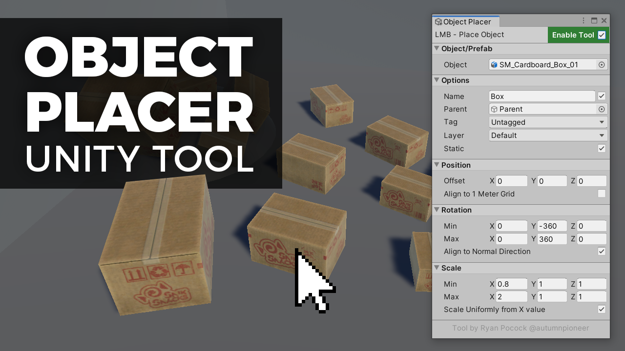 Replace object. Unity Tools. Unity инструменты. Object placer это.