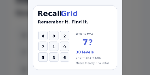Cover image for RecallGrid
