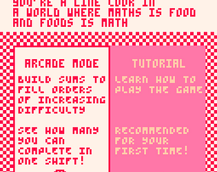 You're a line cook in a world where maths is food and foods is math