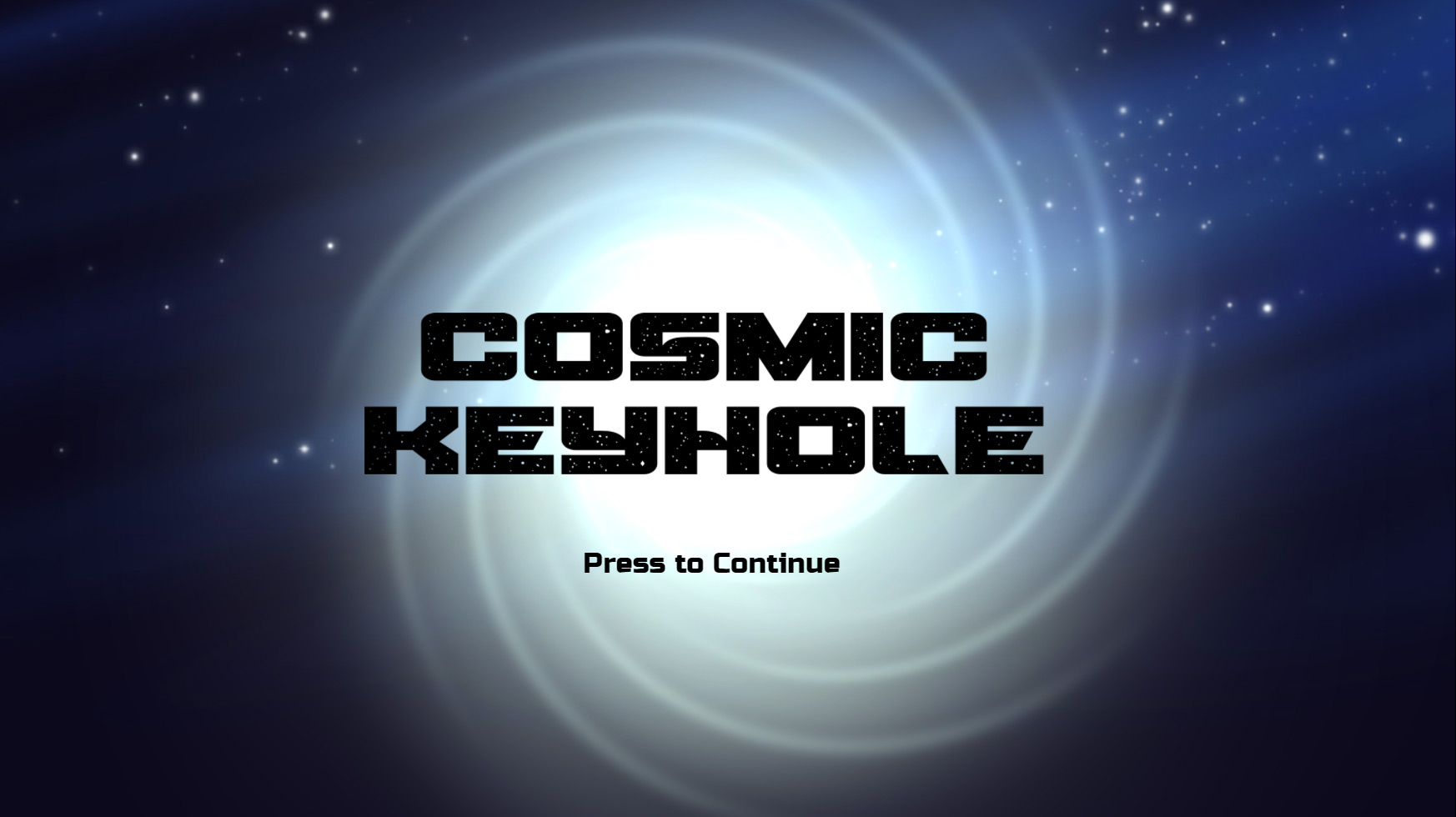 Cosmic Keyhole Title Screen