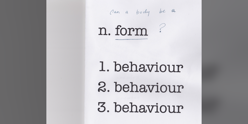 Cover image for form // behaviour