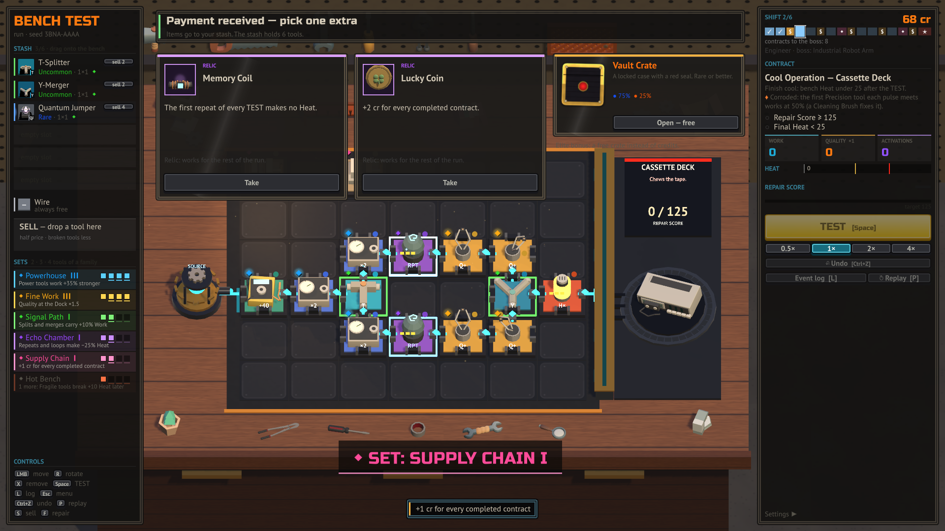 Choosing a relic after an elite contract