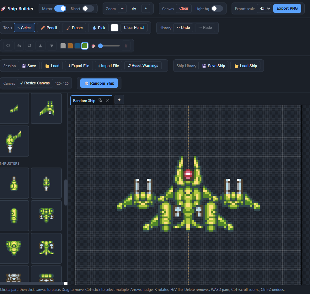 Cover image for Pixel Spaceship Editor