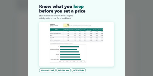 Cover image for Seller Fee Calculator - Take-Home & Reverse Price (Excel)